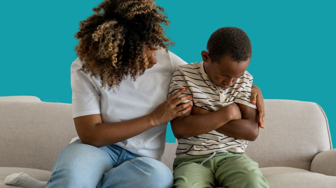 Parent supporting child with ADHD