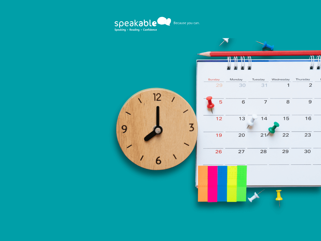 Visual schedule and emotion cards displayed on a wall for daily communication support.