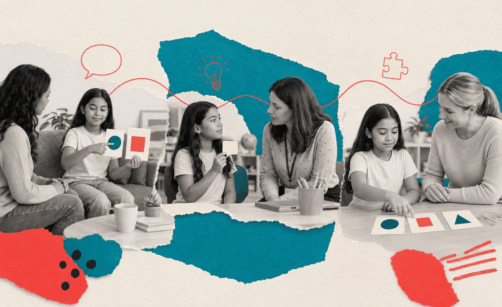 Child using visual support, self-advocacy and a planning strategy across home, school and therapy.
